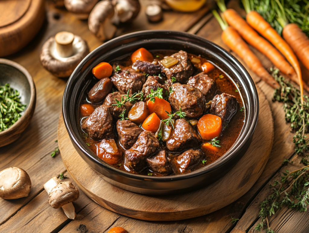 Beef Bourguignon (Slow Cooker)